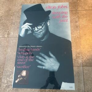 Elton John Sleeping With The Past 1989 MCA Promo Poster‎ 18x30